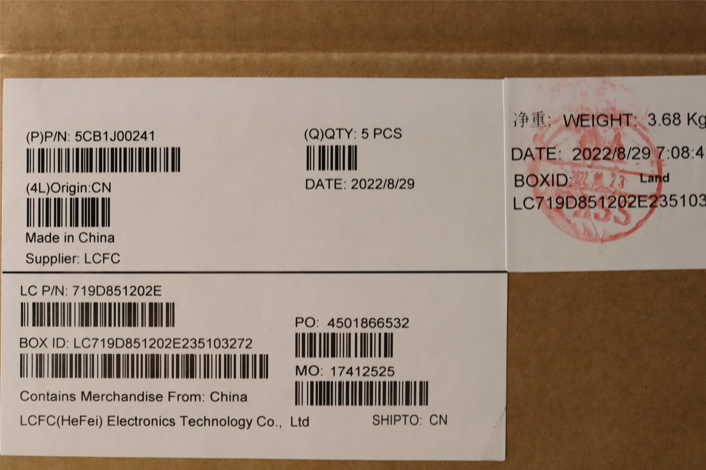 Lenovo Upper Case ASM_TC L82SFFP_AB_BL_ML 5CB1J00241