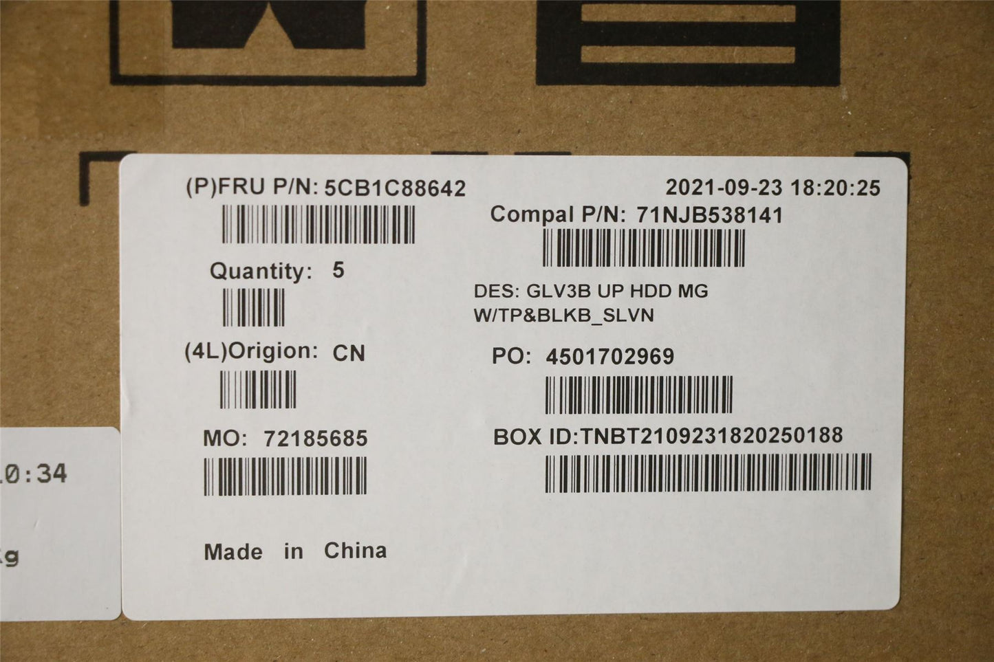 Lenovo UpperCaseASM_SLV C21A4 HD MGBL 5CB1C88642