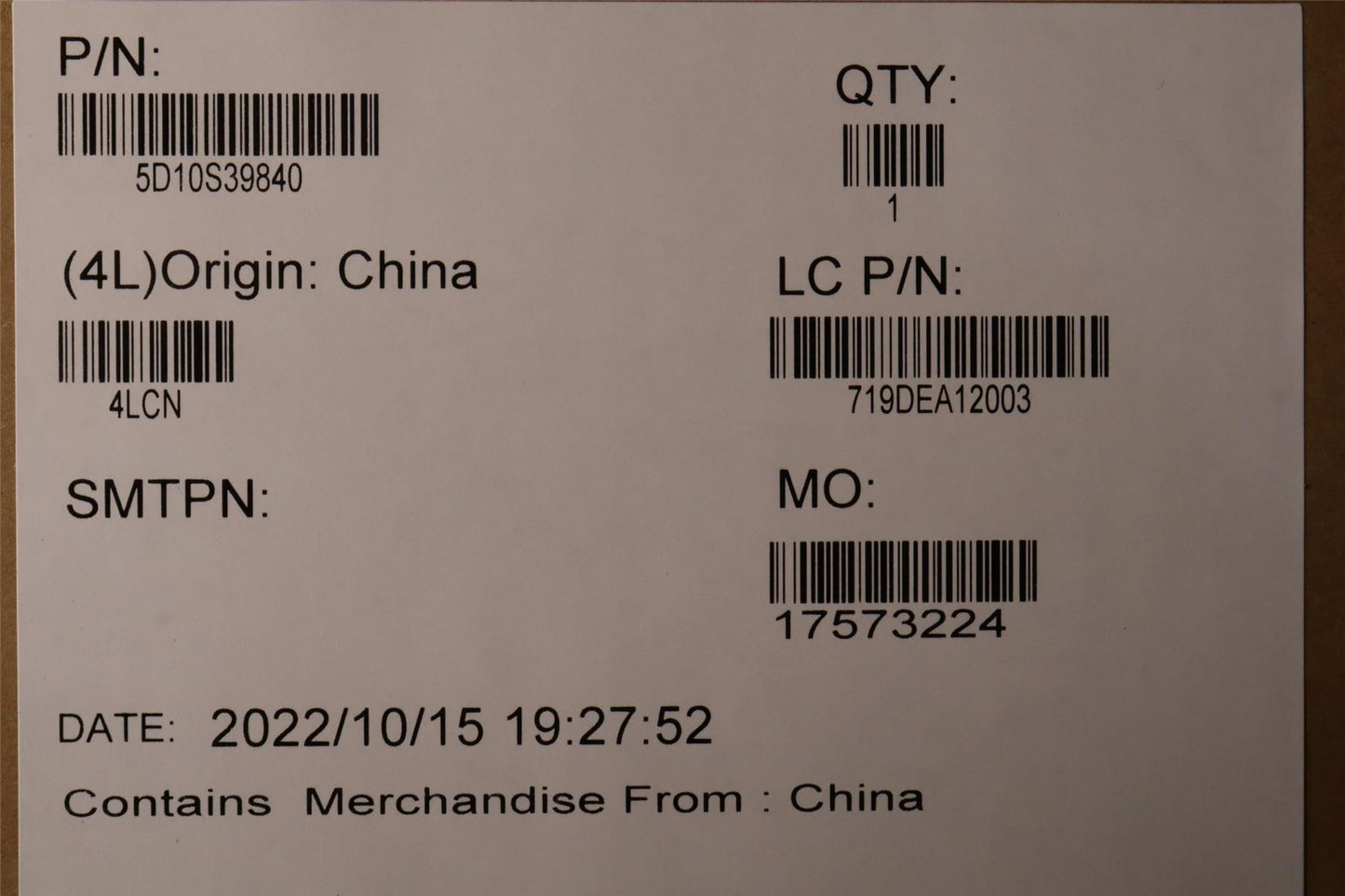 Lenovo 5D10S39840 LCD Module L82T0 YL 4K