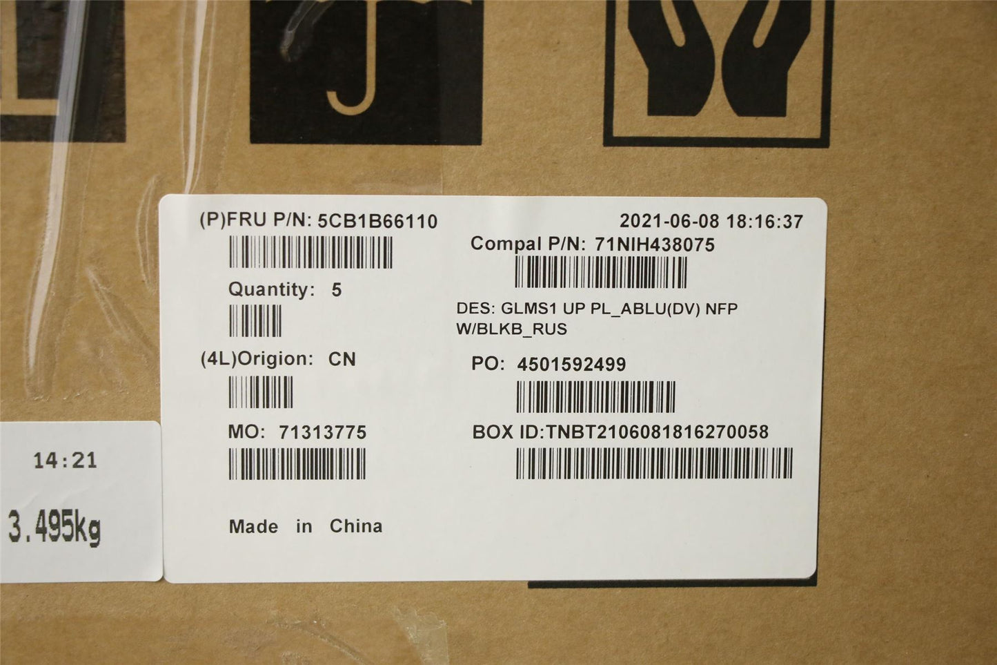Lenovo IdeaPad 5 14ITL05 Palmrest Cover Touchpad Keyboard Russian 5CB1B66110