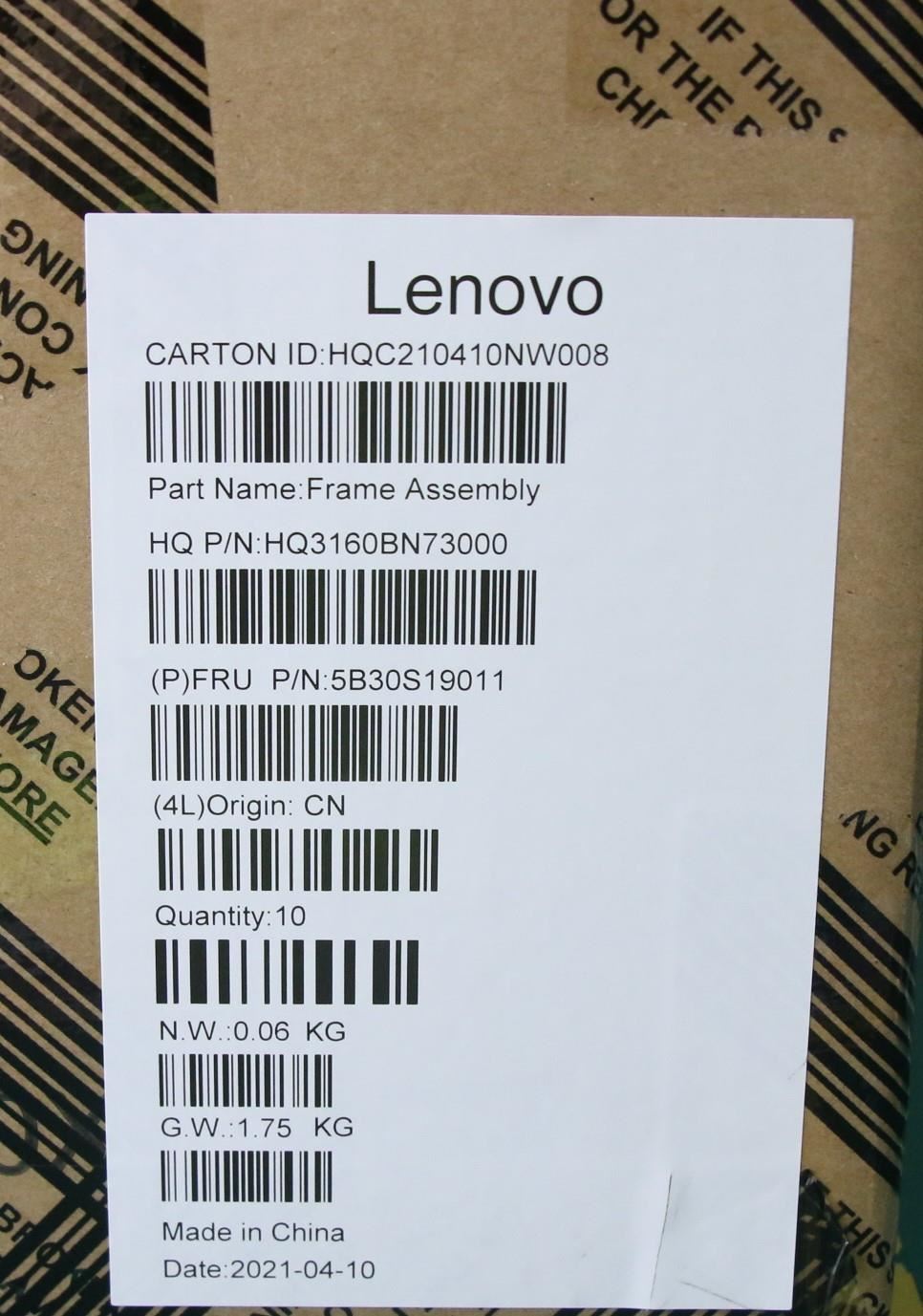 Lenovo LCD Bezel H 82KN B+CAM LENS 5B30S19011