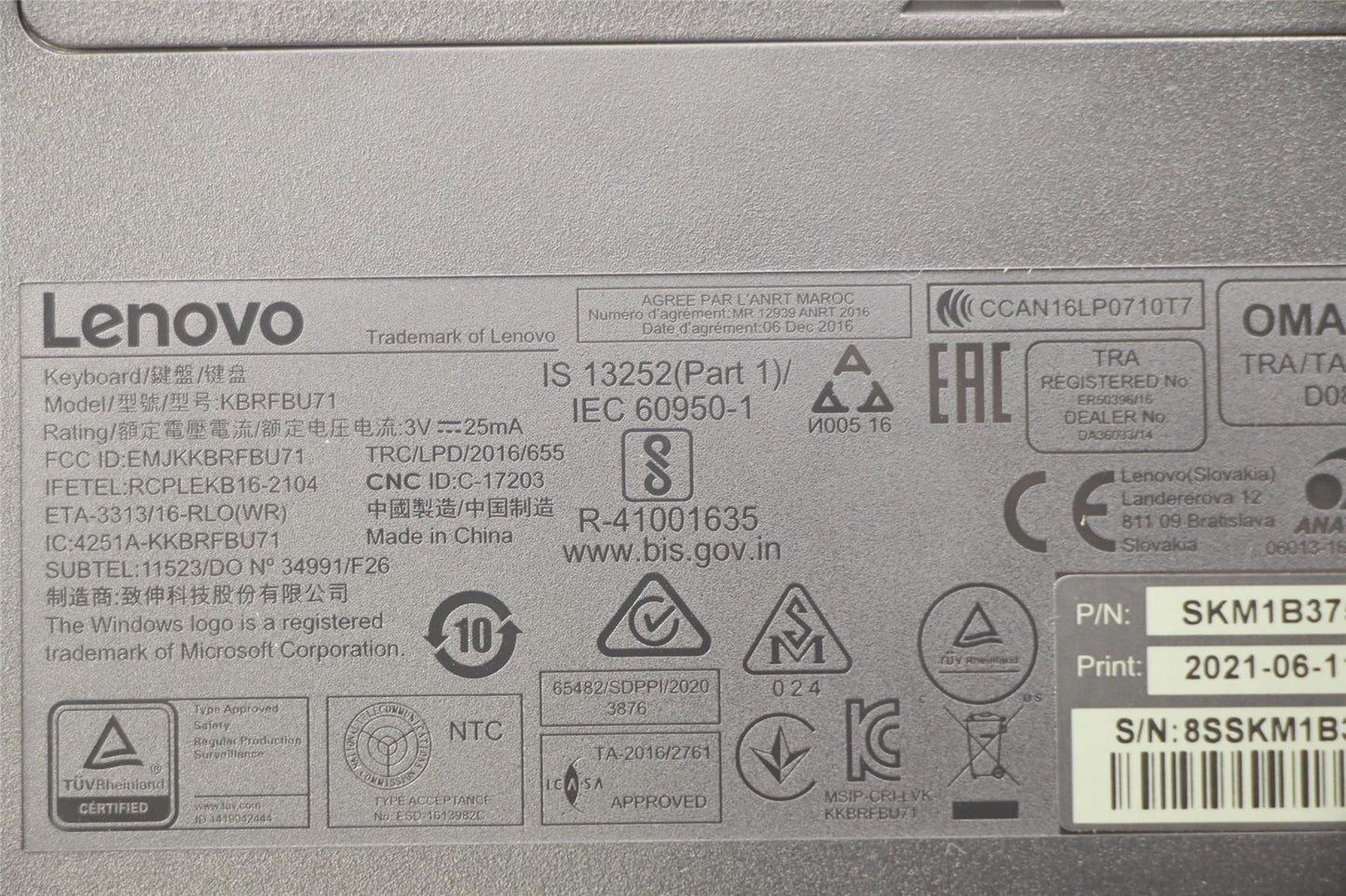 Lenovo Primax R71_G2 2.4G BKG NOD 5KM0U87627