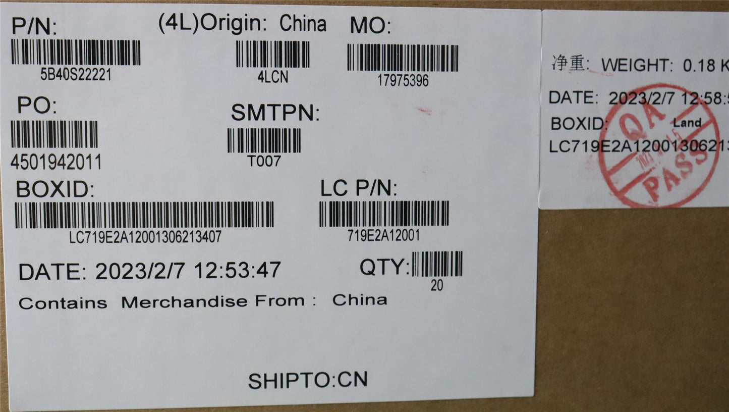 Lenovo 5B40S22221 Bracket L 83AS THM_PLATE
