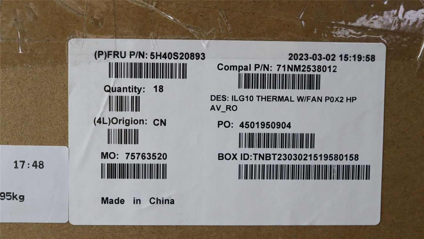 Lenovo LOQ 15IRH8 LOQ 16IRH8 Thermal Heatsink Cooling Fan 5H40S20891