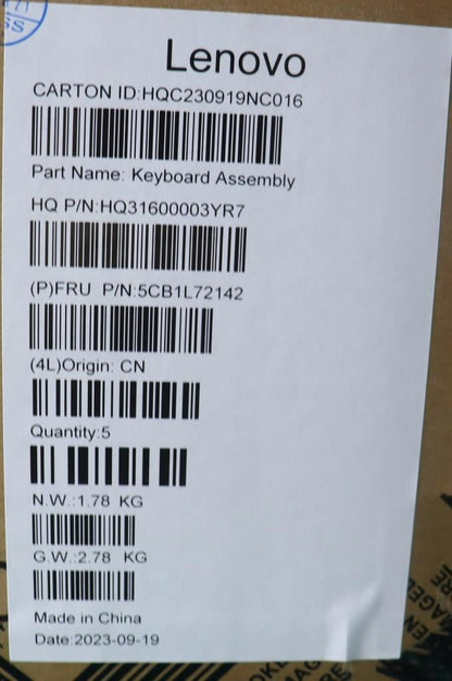 Lenovo IdeaPad 5 14APH8 Palmrest Cover Touchpad Keyboard Hungarian 5CB1L72142