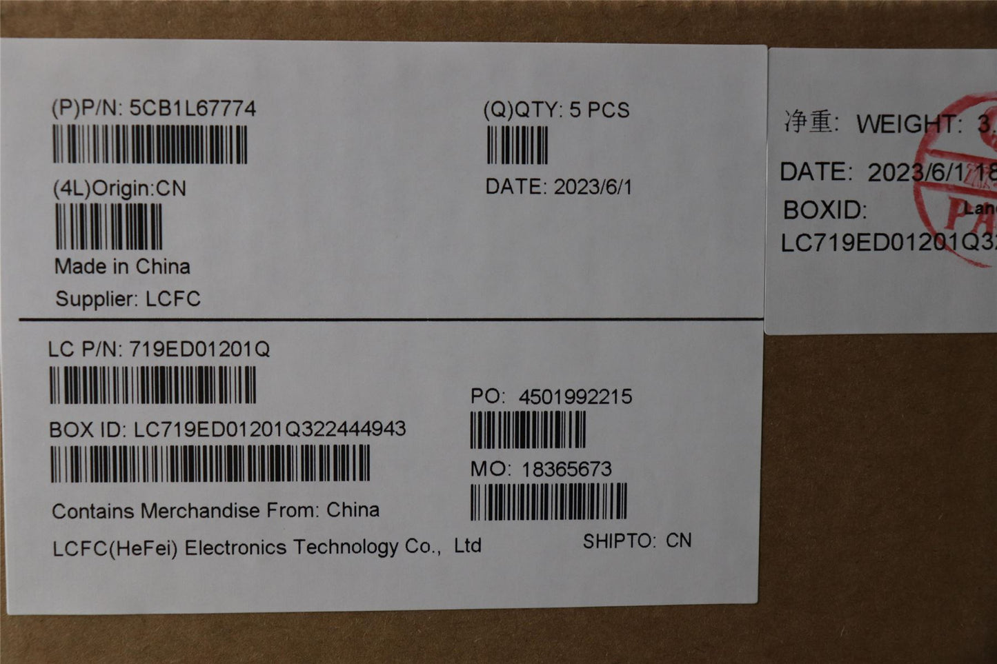 Lenovo Upper Case ASM_FRA L83A1 TEX 5CB1L67774
