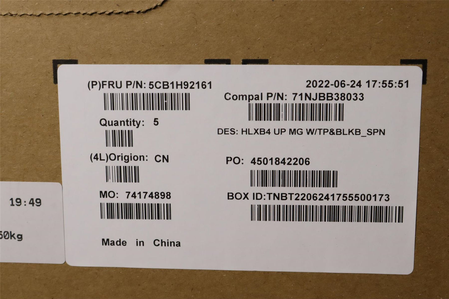 Lenovo ThinkBook 14 G4 ABA Palmrest Cover Touchpad Keyboard Spanish 5CB1H92161