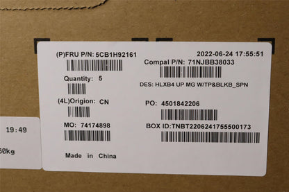 Lenovo ThinkBook 14 G4 ABA Palmrest Cover Touchpad Keyboard Spanish 5CB1H92161