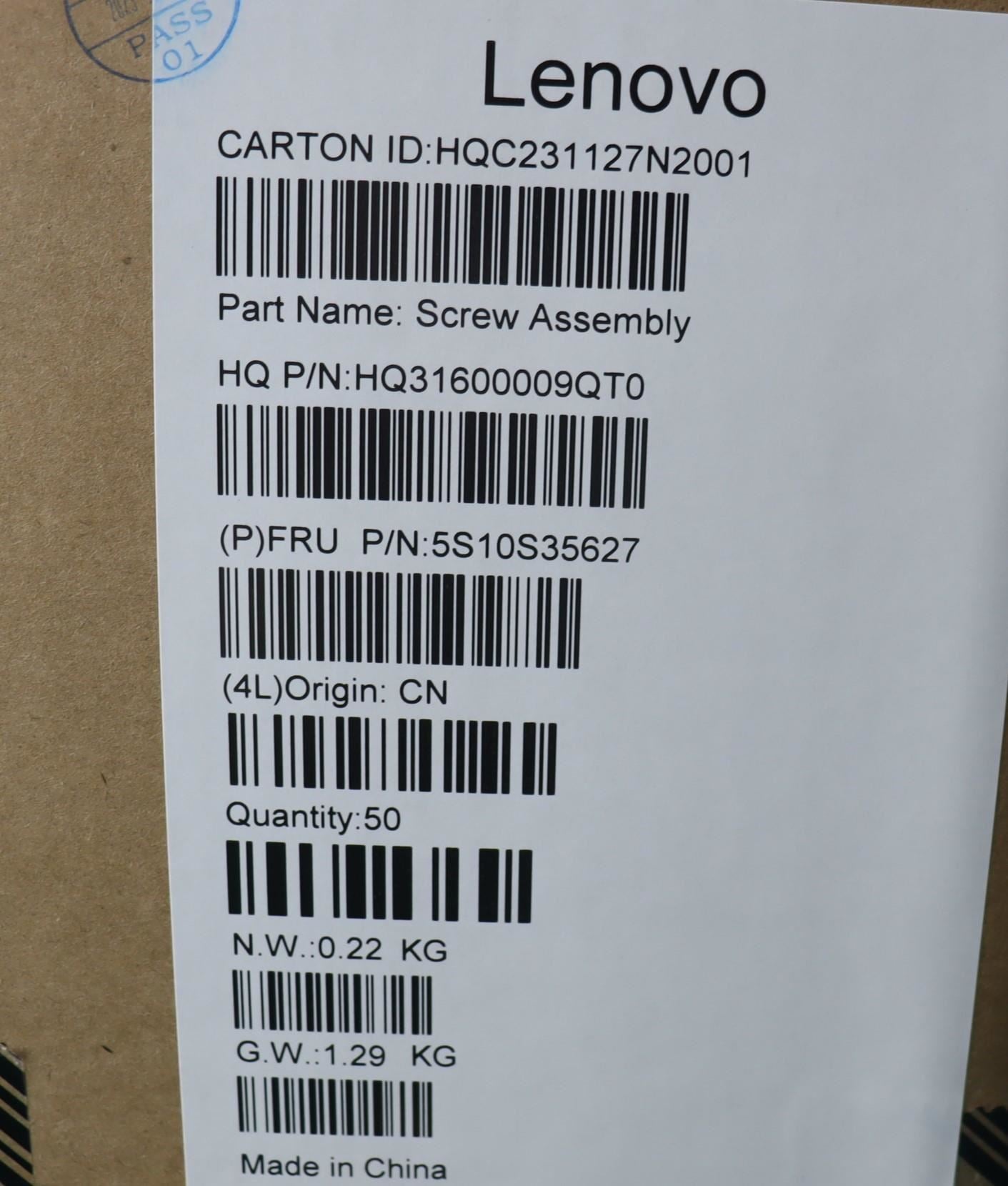 Lenovo SCREW Screw Pack H 83CV 5S10S35627