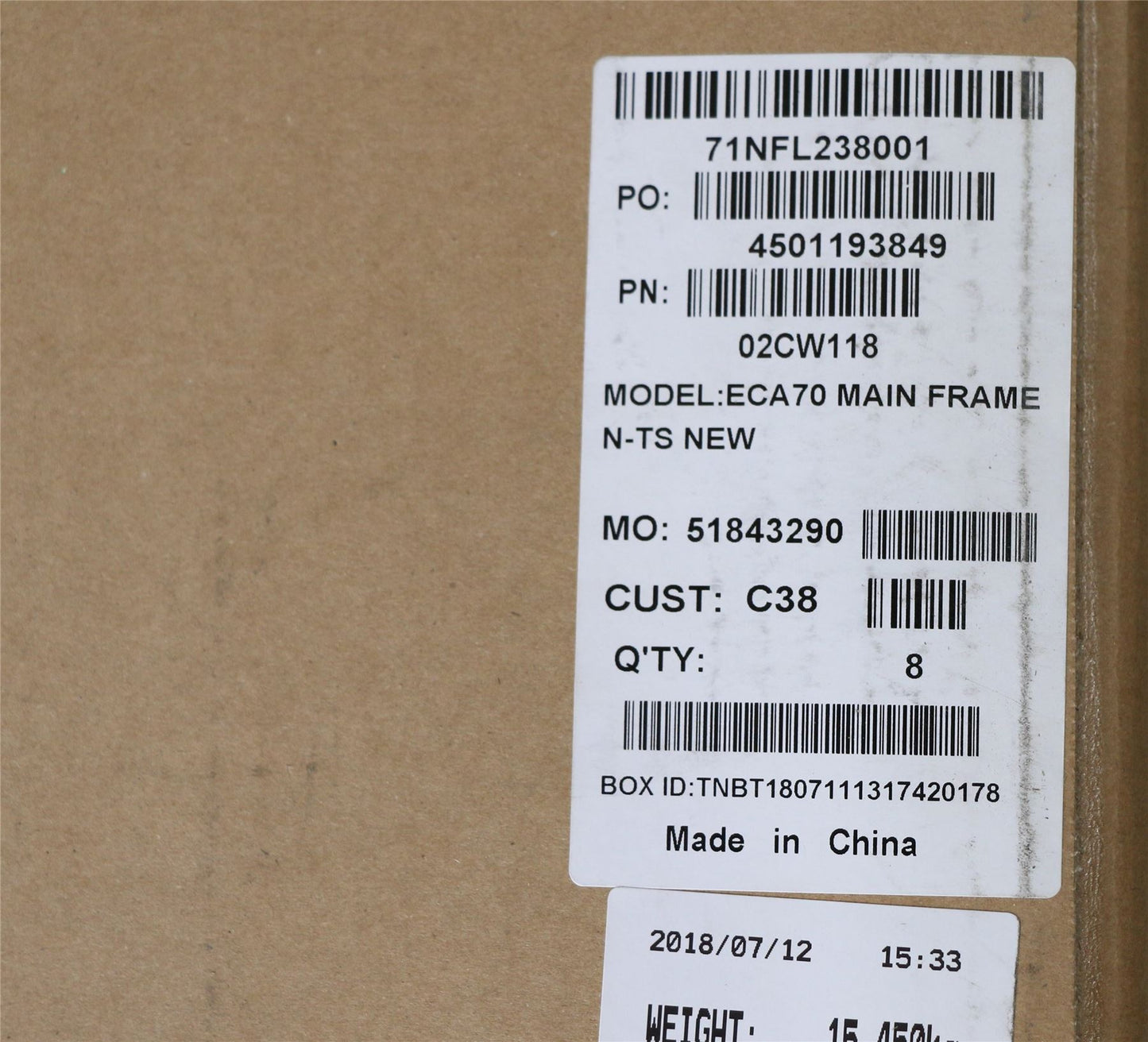 Lenovo MECH_ASM DCA70_MAINT_FRAME_NON_TS_N 02CW118