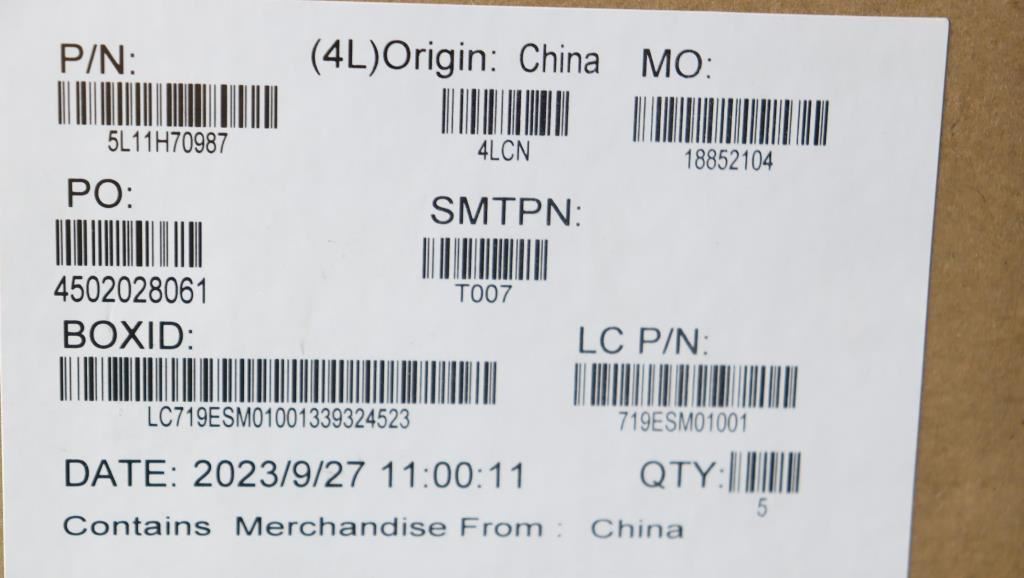 Lenovo LABEL FRU LABEL KITS ASM 5L11H70987