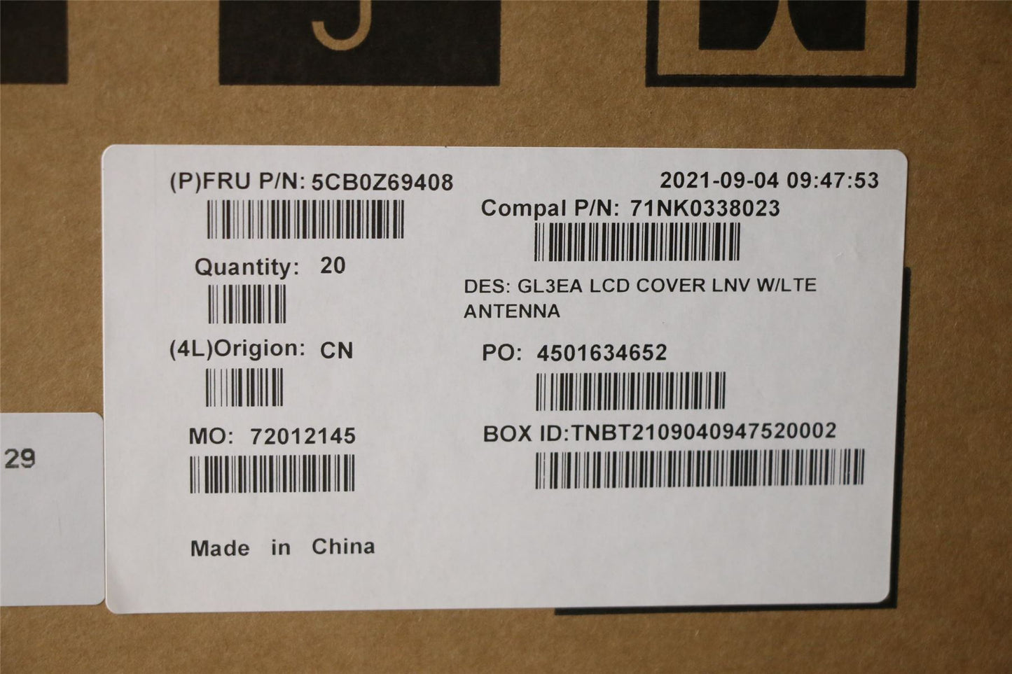 Lenovo Chromebook 300e Gen 3 LCD Cover Rear Back Housing Black 5CB0Z69408