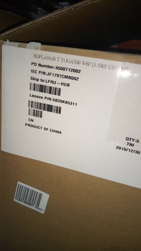 Lenovo 5B20K85311 T YOGA500 W8P I3-5005 UMA MB