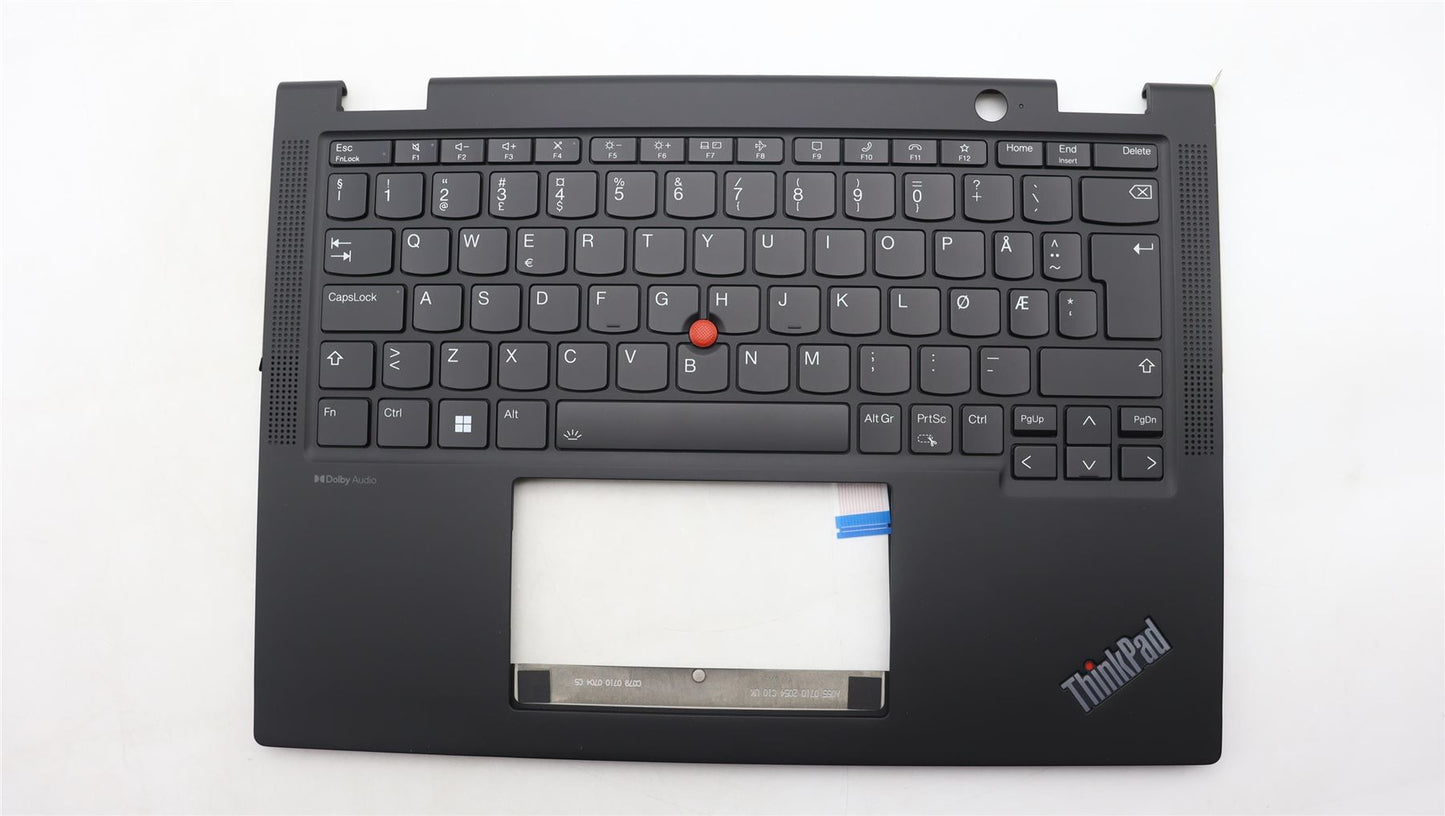 Lenovo ThinkPad X13 Gen 4 Keyboard Palmrest Top Cover Norwegian Black 5M11L64259
