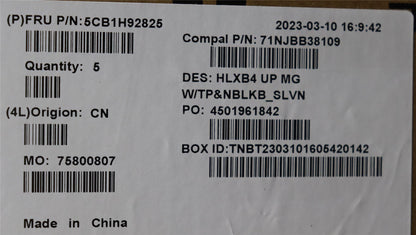 Lenovo ThinkBook 14 G4 ABA Palmrest Cover Touchpad Keyboard Grey 5CB1H92825