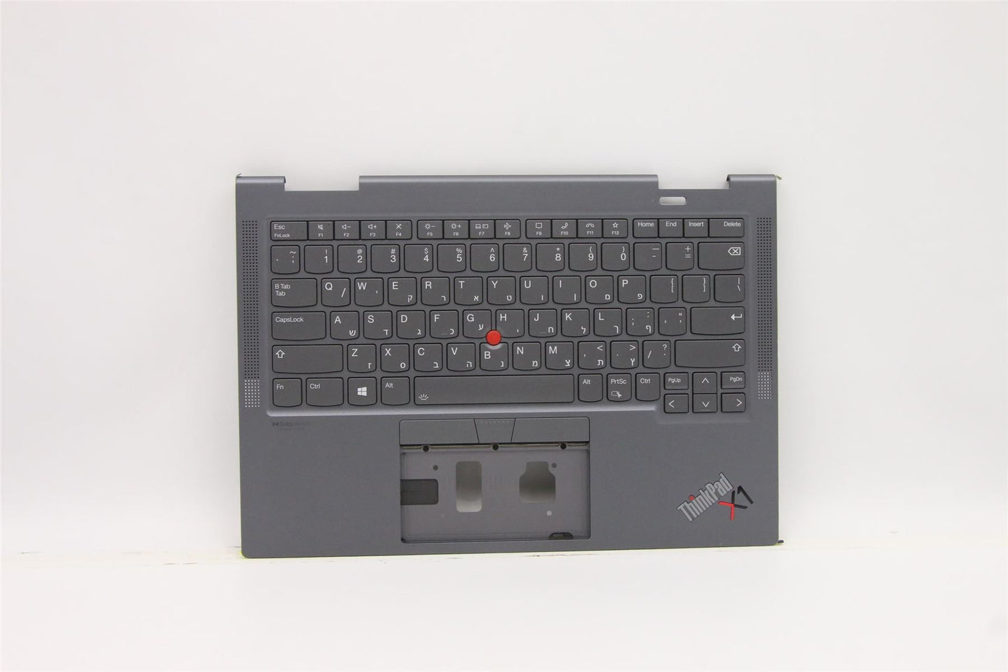Lenovo ThinkPad X1 6th Gen Keyboard Palmrest Top Cover Hebrew Grey 5M11C41001
