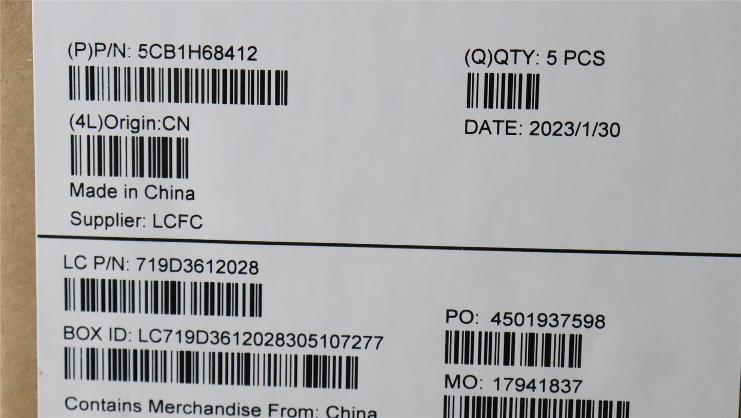 Lenovo Upper Case ASM_POR L82RD CG RGB 5CB1H68412