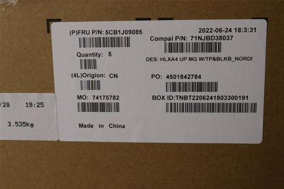 Lenovo ThinkBook 14 G4 IAP Palmrest Cover Touchpad Keyboard Nordic 5CB1J09085