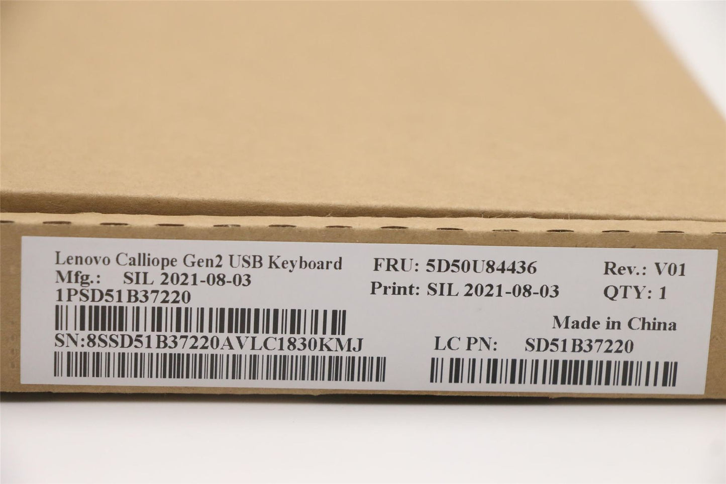 Lenovo USB Calliope KB BK ARA 5D50U84436