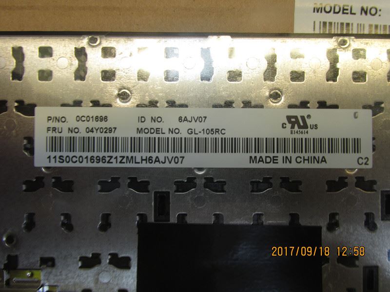Lenovo FRU GL-KBD TWN CHY Traditional Chinese Keyboard 04Y0297