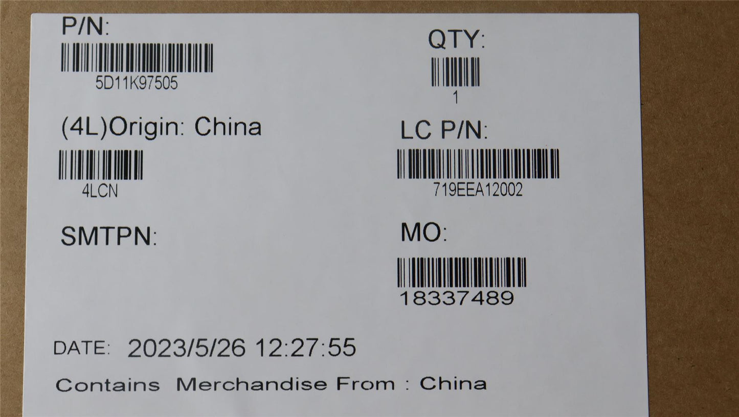 Lenovo FRU MNG007ZA1-2 16 3.2k ColorCS 5D11K97505