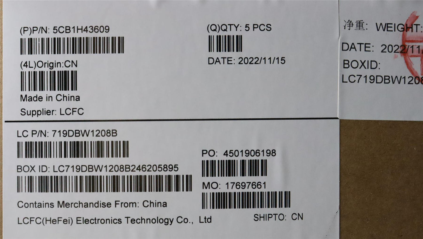 Lenovo Upper Case ASM_NORDIC L82RJ NFP AB 5CB1H43609