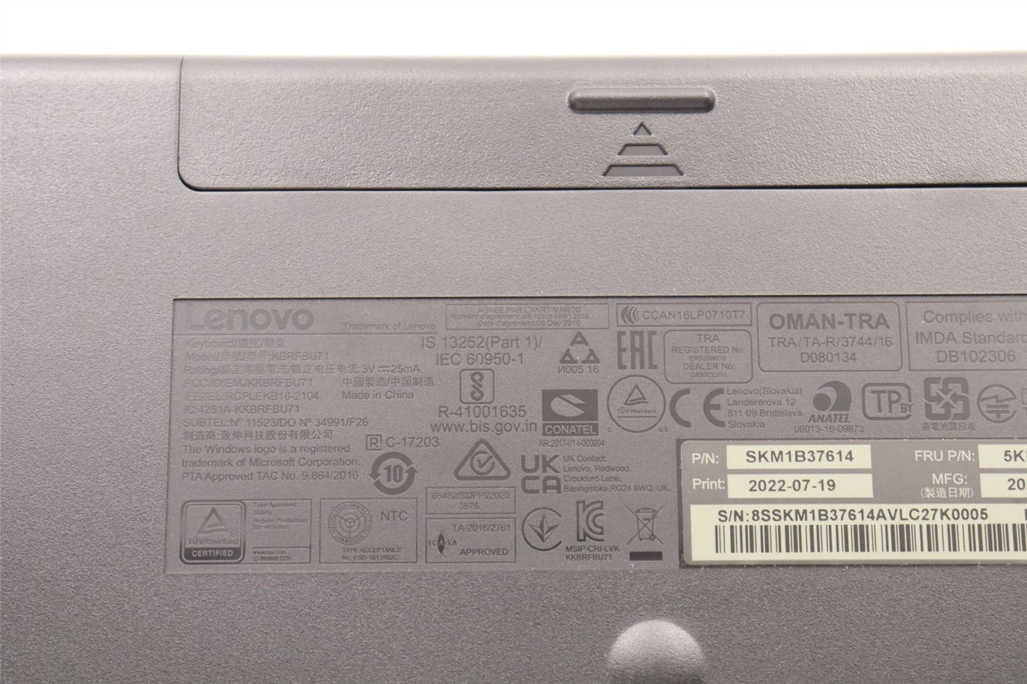 Lenovo WL KM Calliope BK SLV 5KM0U87673