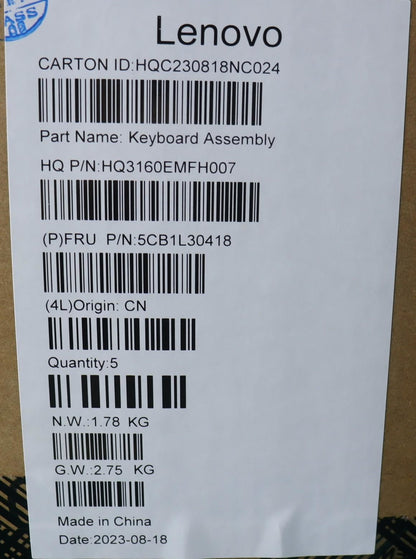 Lenovo IdeaPad 5 14ARP8 Palmrest Cover Touchpad Keyboard Switzerland 5CB1L30418