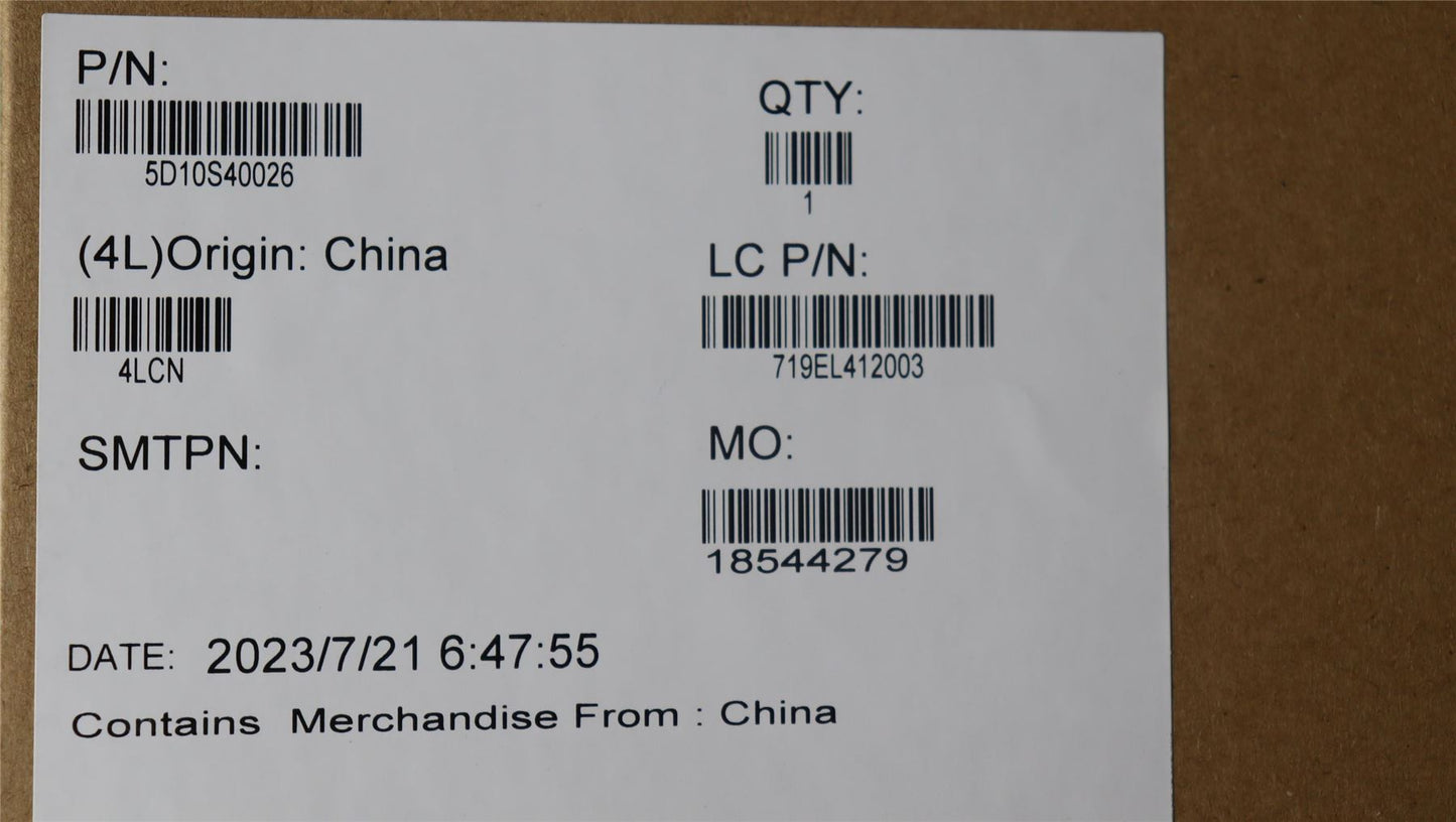 Lenovo LCD MODULE L83AA TT TOUCH FCC 5D10S40026