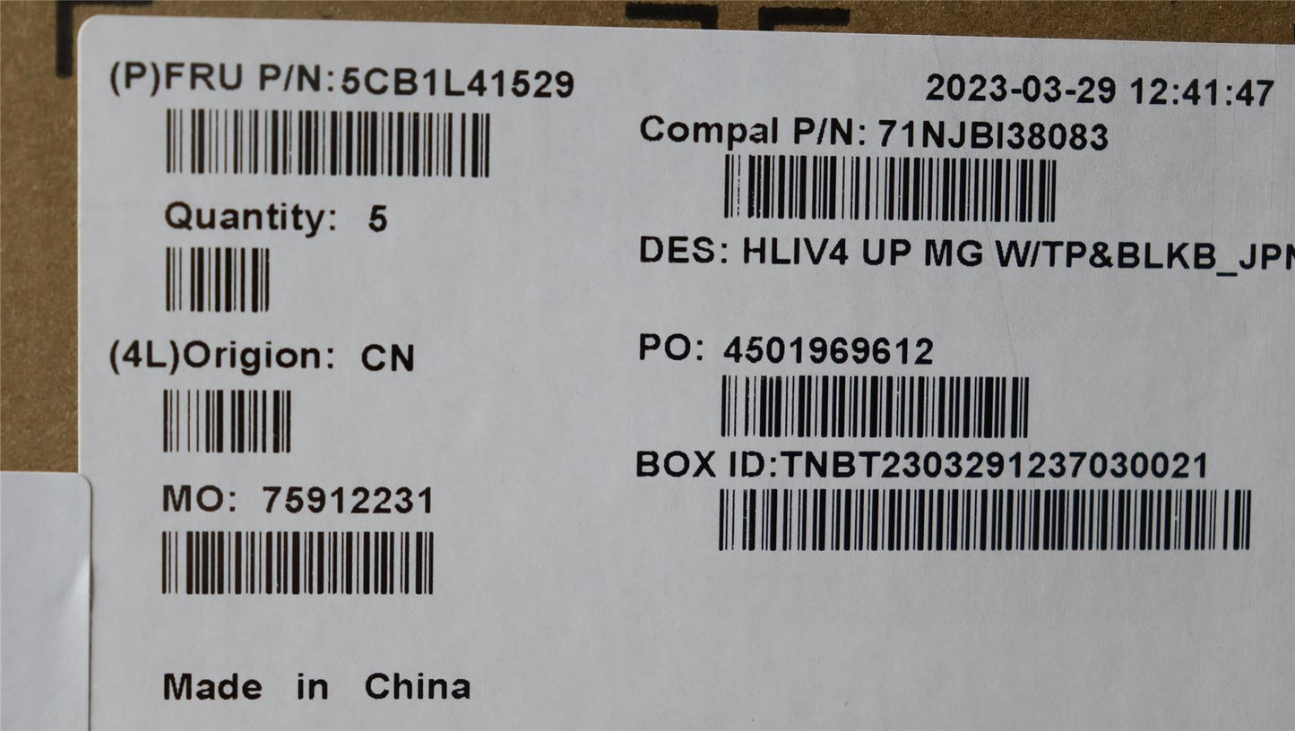 Lenovo Upper Case ASM_JPN C21JC MGBL 5CB1L41529