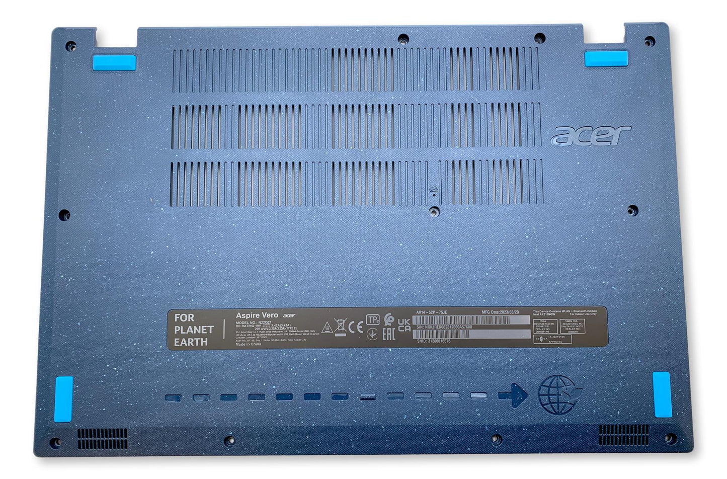 Acer Aspire AV14-51 EV14-51 AV14-52P Bottom Base Lower Cover Blue 60.KBNN7.003