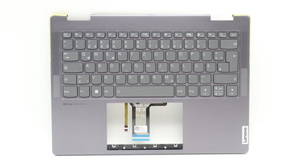 Lenovo Yoga 7 14ARP8 Palmrest Cover Keyboard German Grey 5CB1L48257