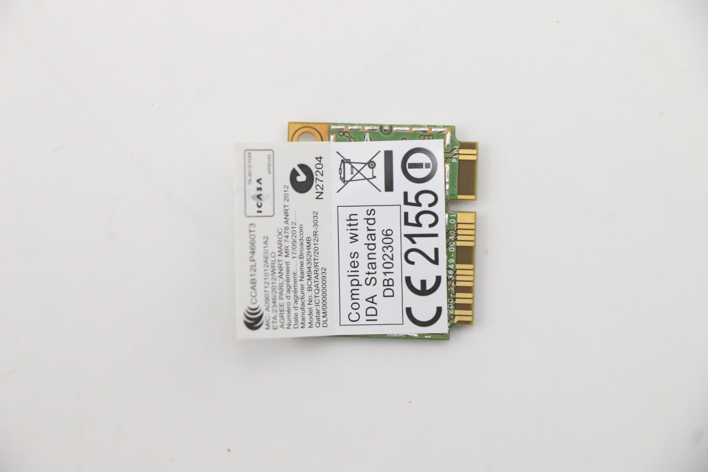 Lenovo Ltn BCM4352+20702 2x2AC+BT4.0 HMC WiFi WLAN Bluetooth 4.0 LiteOn Board 20200381