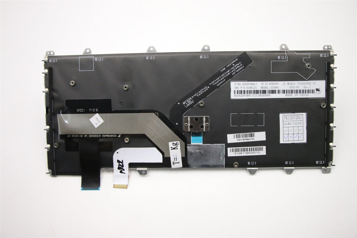 Genuine Lenovo Yoga X380 Keyboard Portuguese Silver Backlit 01HX121 01HW676
