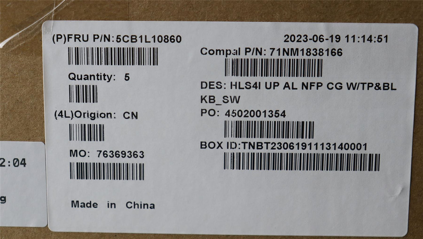 Lenovo IdeaPad 5 14IRL8 Palmrest Cover Touchpad Keyboard Switzerland 5CB1L10860