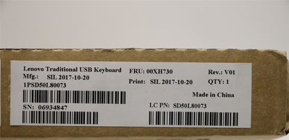 Lenovo ThinkStation P510 P710 P720 P920 P520 USB Wired Keyboard Black 00XH730