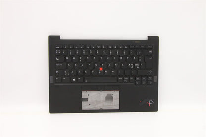 Lenovo Carbon X1 9th Keyboard Palmrest Top Cover Nordic Black Backlit 5M11C53287