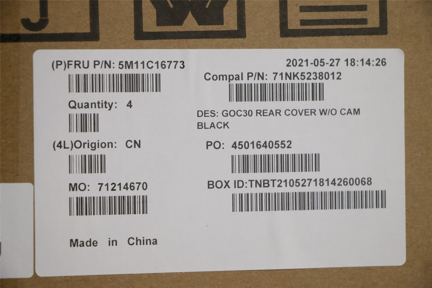 Lenovo IdeaCentre 3 24IAP7 3-24ADA6 3-24ALC6 AIO Back LCD Rear Cover 5M11C16773
