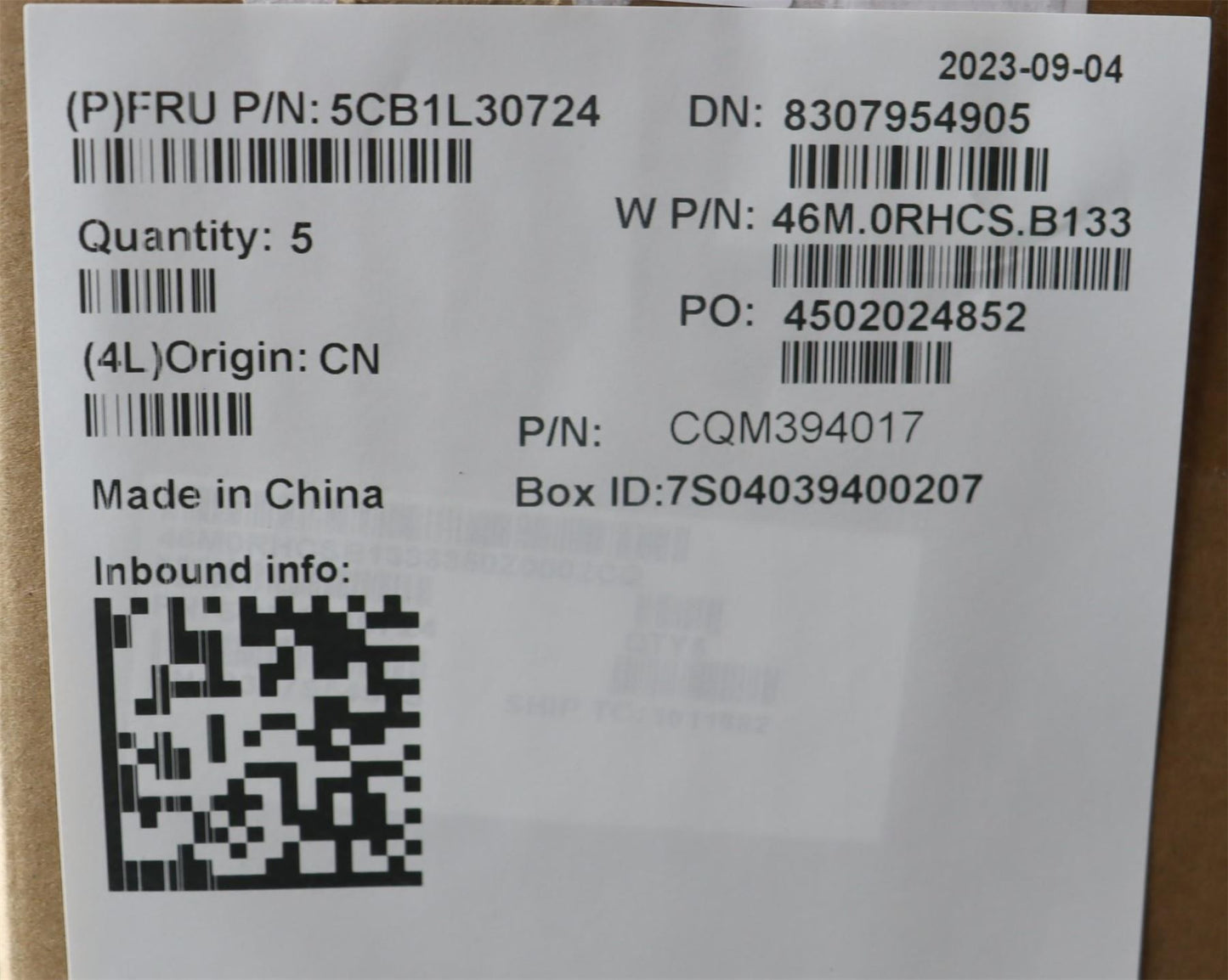 Lenovo Upper Case ASM_SPA W 82Y0 SB BL 5CB1L30724