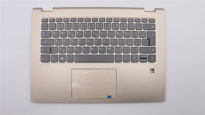 Lenovo Yoga 520-14IKB Keyboard Palmrest Top Cover Czech Gold Backlit 5CB0N67445