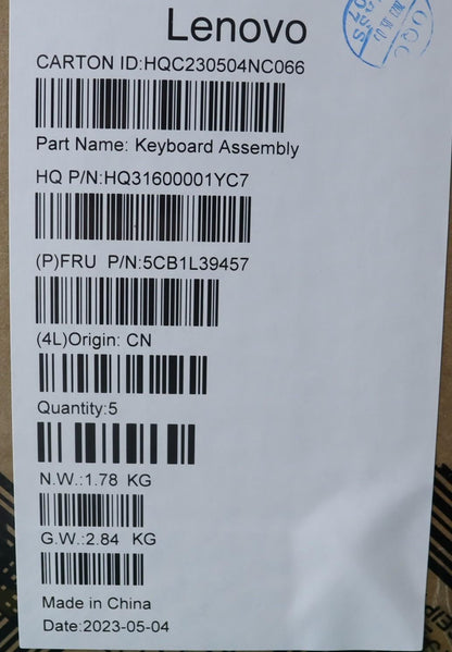 Lenovo Yoga 7 14IRH8 Palmrest Cover Touchpad Keyboard Russian 5CB1L39457