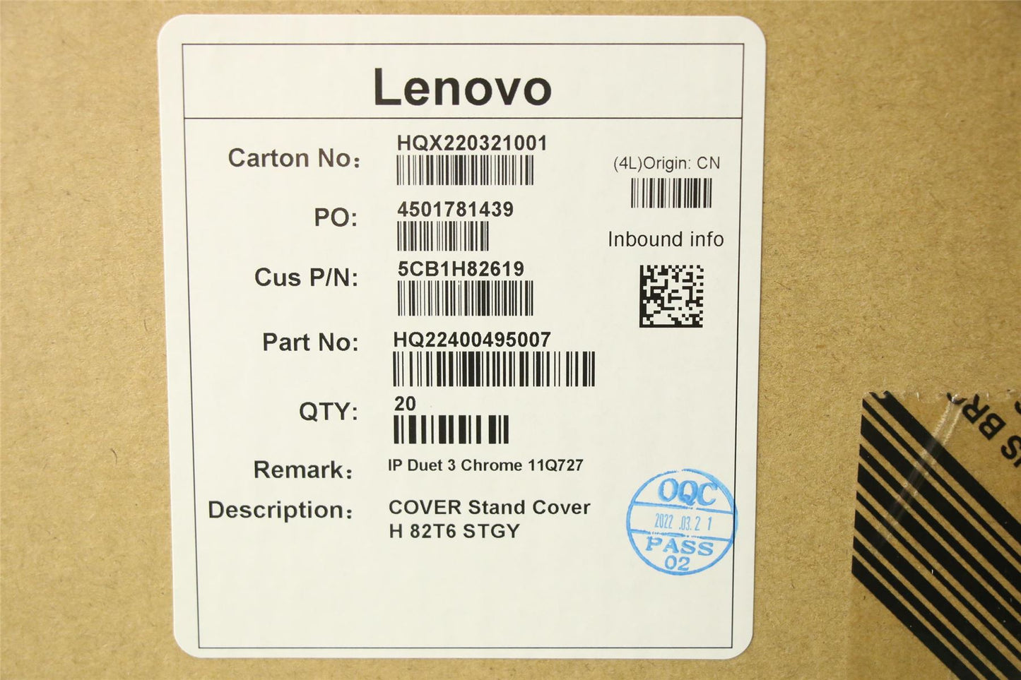 Lenovo Stand Cover H 82T6 STGY 5CB1H82619