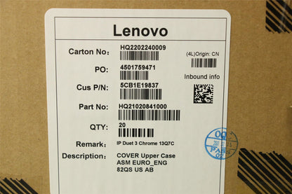 Lenovo Upper Case ASM EURO_ENG 82QS US AB 5CB1E19837
