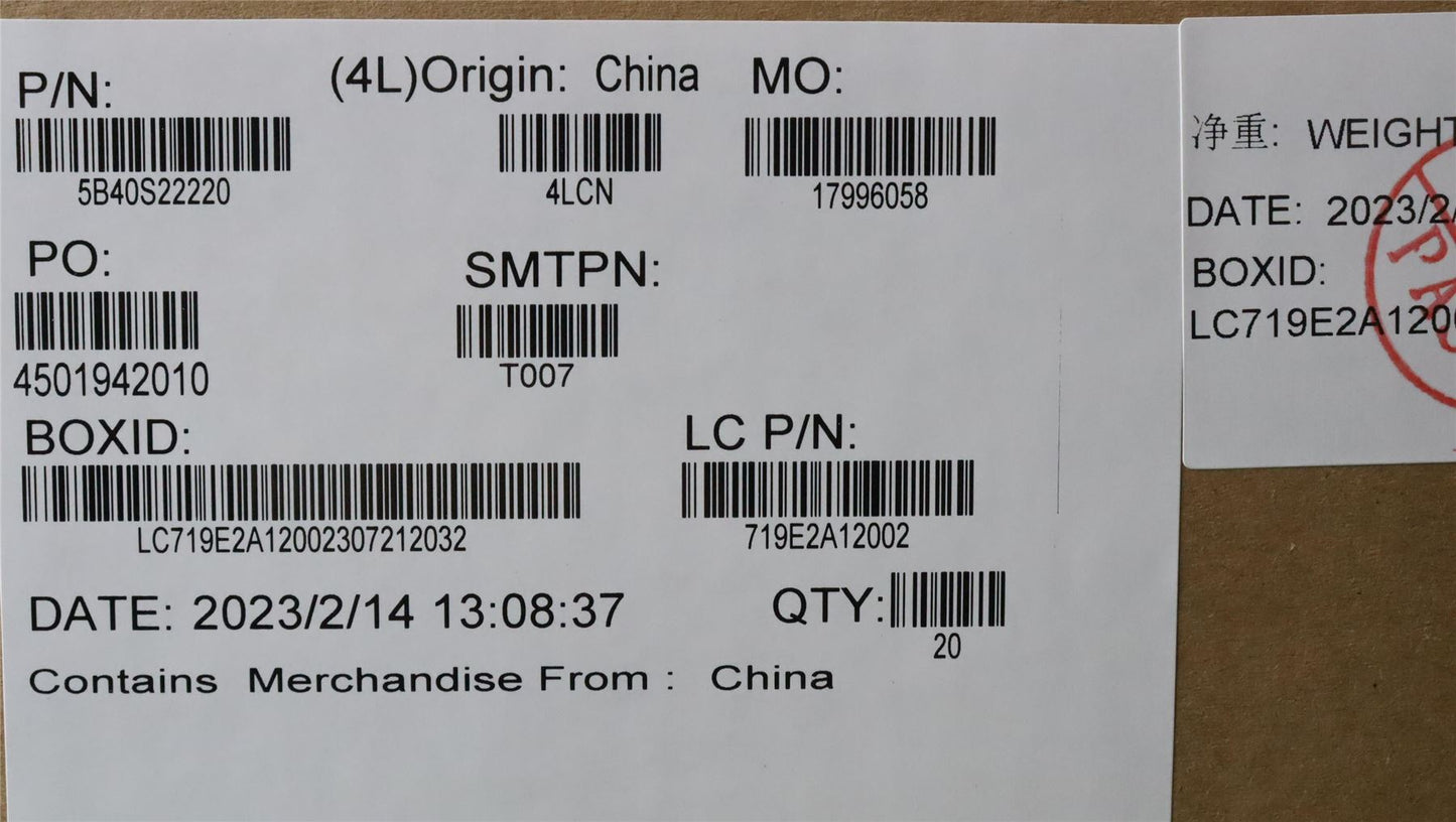 Lenovo 5B40S22220 Bracket L 83AS TYPE_C