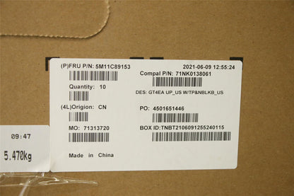 Lenovo Chromebook 14e Gen 2 Palmrest Touchpad Cover Keyboard US Grey 5M11C89153