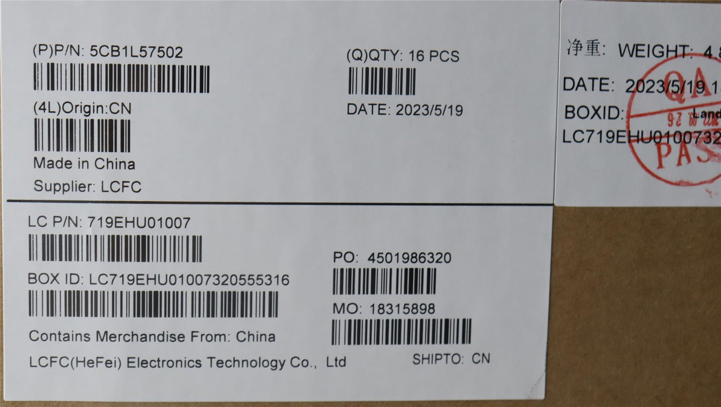 Lenovo FRU KT4D0_D_COVER_UMA_WW_ASSY_BK 5CB1L57502