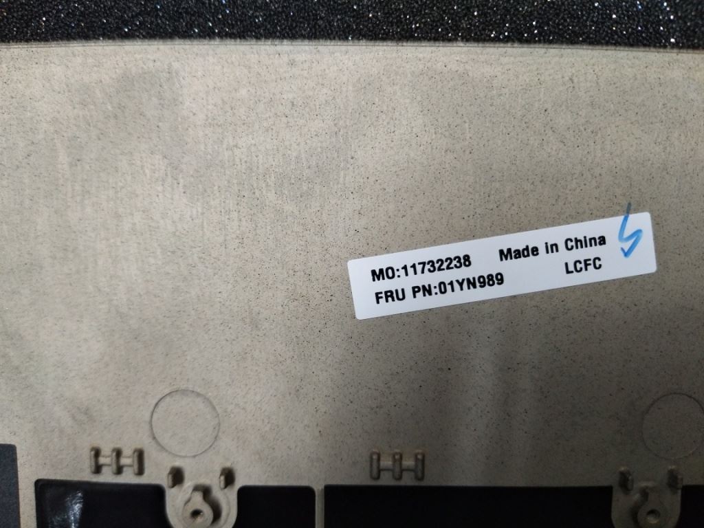 Lenovo COVER Base,BLK,Mg-Alloy,LCFC 01YN989