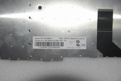 Lenovo CCY A3S 101KEY ORG KBD US English Keyboard 25008517