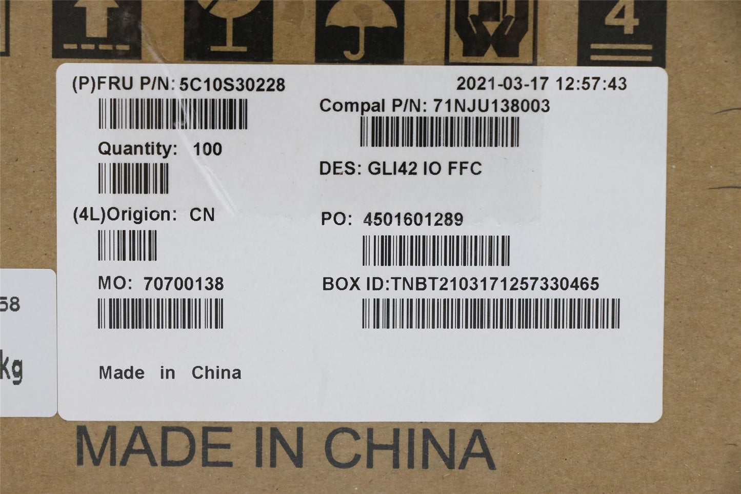 Lenovo IdeaPad 5 14ITL6 5 14ACN6 5 14IAP7 5 14ARH7 I/O FFC Cable 5C10S30228