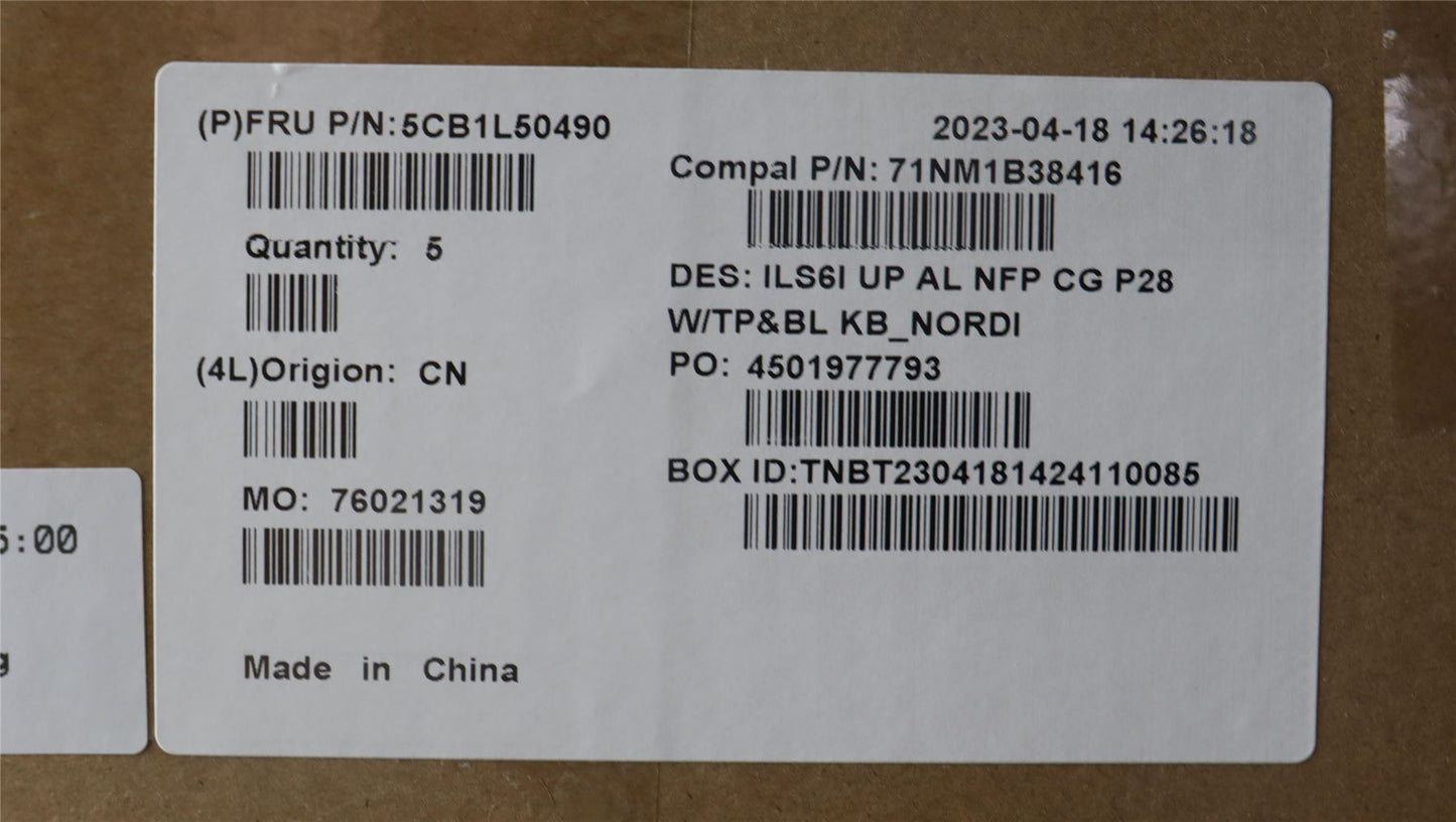 Lenovo IdeaPad 5 16IRL8 5 16IAH8 Palmrest Cover Touchpad Keyboard 5CB1L50490